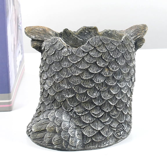 Raindrops Grey Resin Container for Home Decoration Sturdy and Durable Ideal for Office or Windowsill 4149904