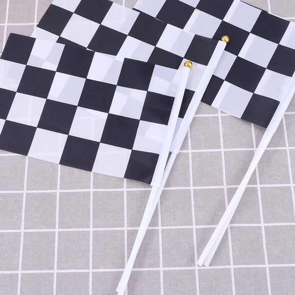 Raindrops Grid Hand Waving Flag for Party Use Made of Plastic and Polyester 36 Pieces
