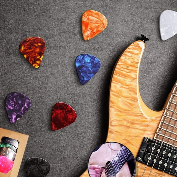 Raindrops Guitar Picks Set for Electric and Folk Guitar Use Assorted Color Iron Material Lightweight and Easy