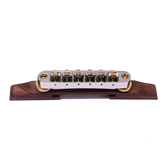 Raindrops Roller Bridge for Jazz Guitar with Rosewood Base - 1 Set Replacement Part