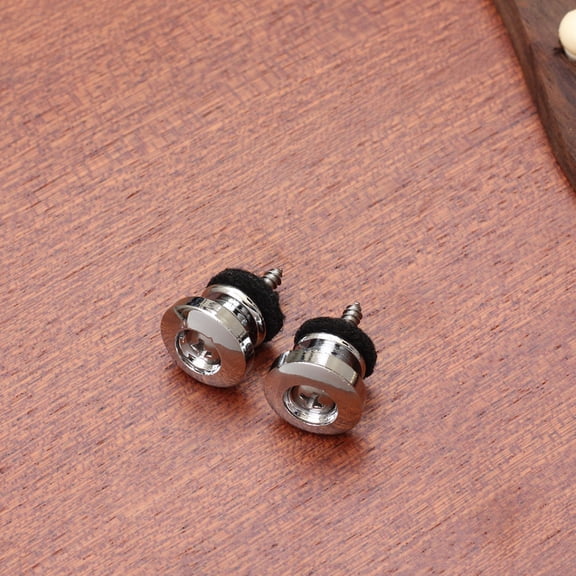 Raindrops Guitar Strap Lock Buttons with Felt and Iron Material Silver Color for Acoustic Electric Bass 6