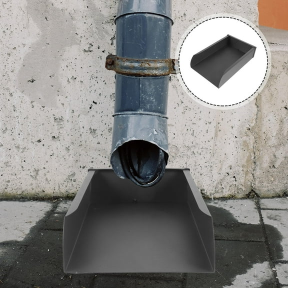 Raindrops  Gutter Downspout Bucket Splash Block Strainer Concrete Dark Grey
