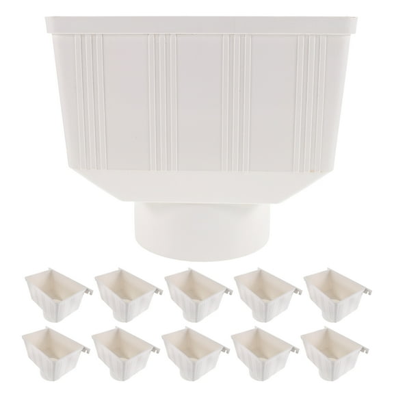 Raindrops Gutter Downspout Extension Downspout Gutter Connector PVC Square Shape for Outdoor Area 1Pack 13.9X8.3X9.0in