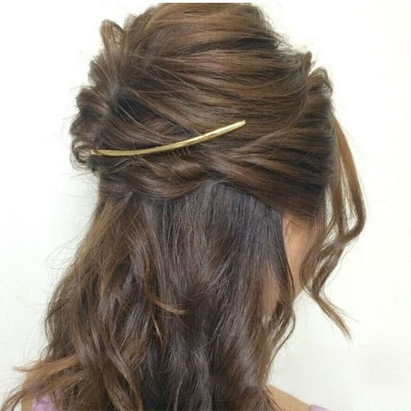 Raindrops Hair Comb French Hairpin Simple Golden Bride Women's