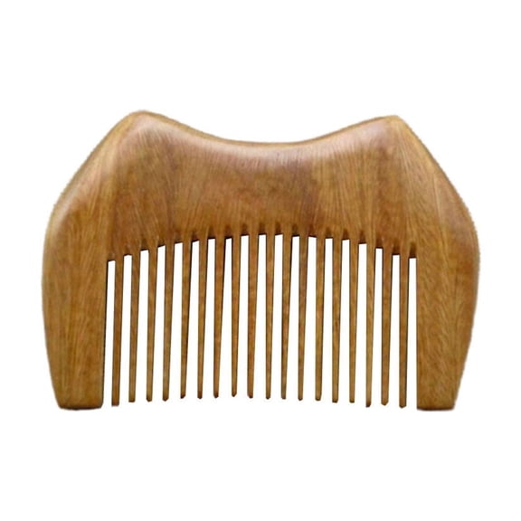 Raindrops Wood Hair Comb Khaki Bamboo Anti-Static Portable Massage Tool