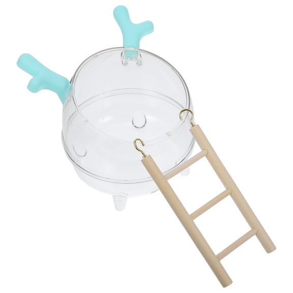 Raindrops Natural Wood Hamster Bath Tub with Toilet and Sand Bath for Small Pets