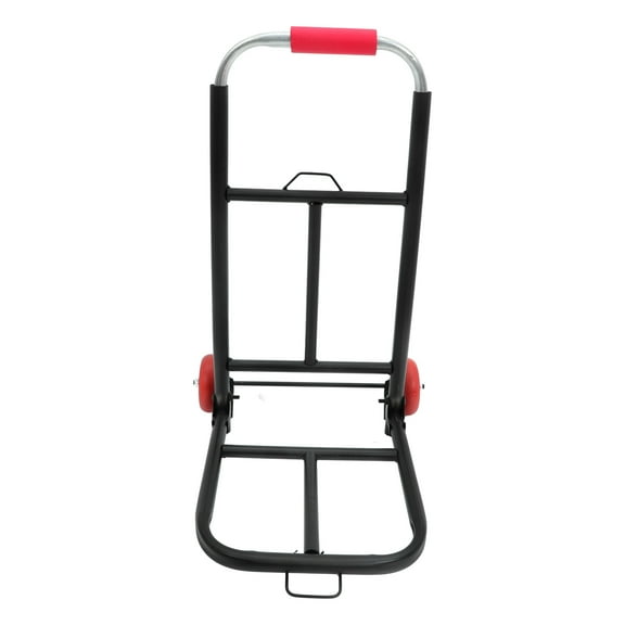 Foldable Hand Truck Dolly with Robust Iron and PU Material for Shopping Use Black