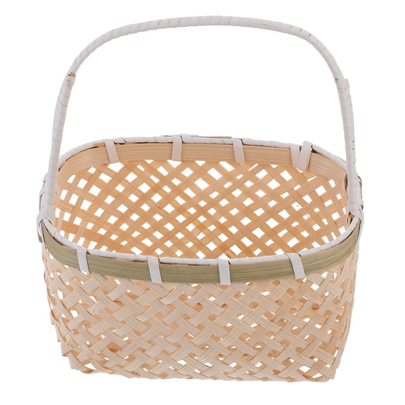 Raindrops Hand-made Vegetable Basket Food Picnic Bread for Countertop Bin