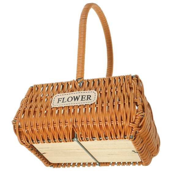 Raindrops Woven Baskets for Flower Arrangements Coffee 1Pcs