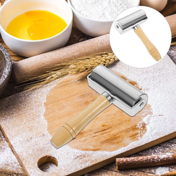 CRILSTYLEO Nonstick Rolling Pin Pizza Baking Roller Stainless Steel Easy to Operate Home Users 1Pack