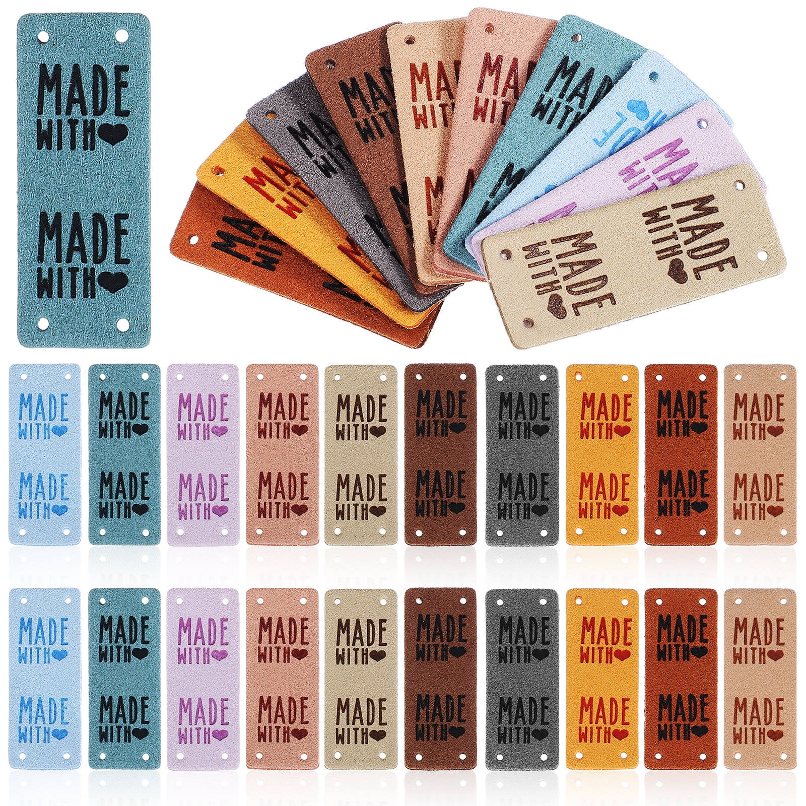 Handcrafted Label Raindrops Handmade Labels 50Pcs Assorted Colors For Handmade Items And ...