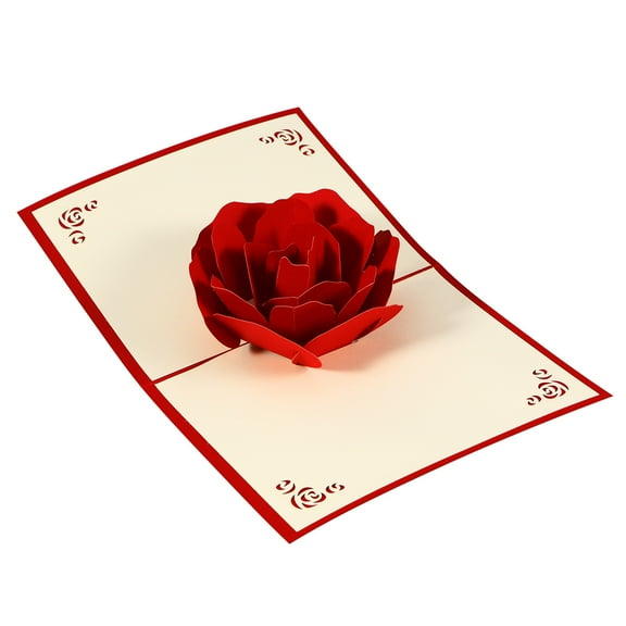 Raindrops Red Paper 3D Greeting Cards Express Wishes for Christmas Birthday Valentine