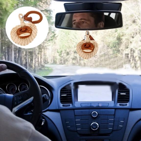 Raindrops Bread Keychain Wood Decorative Accessories for Friends Car Rearview Mirror 1Pack