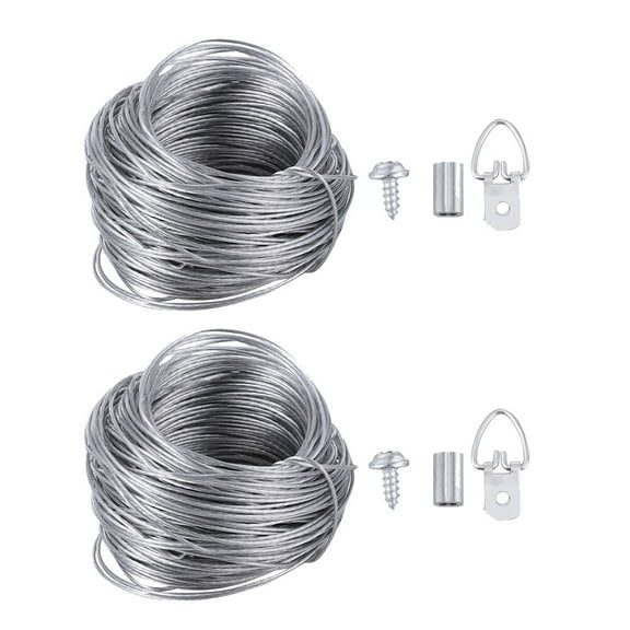 Raindrops Hanging Kit Picture Hangers 2 Sets 20 Meters Wire Rope for Home Use