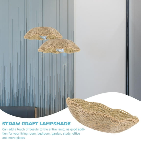 Raindrops Hanging Lamp Shades Wicker Lights Shades Softening Bright Light 1Set