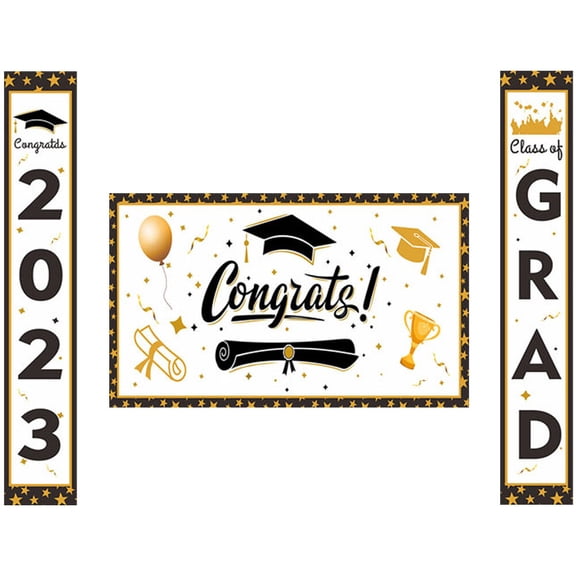 DEMACRIO Graduation Theme Decorations Friends Graduation Party Rectangle Shape 1 Set 70.9x35.4in