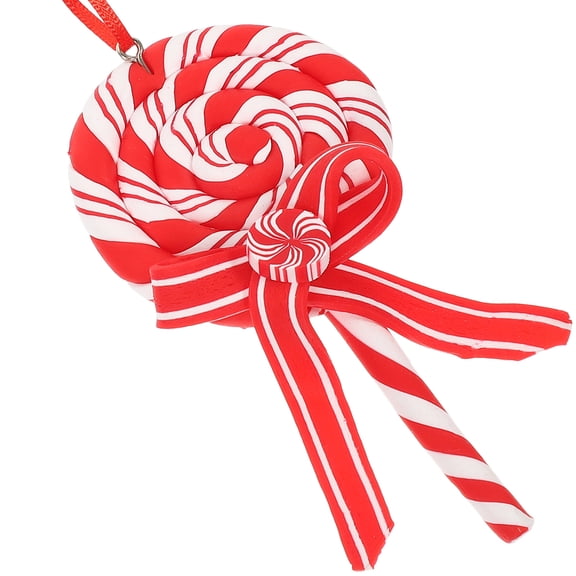 Raindrops Red Polymer Clay Sweets Ornament for Christmas Decor Miniature Candy Figurine Handmade