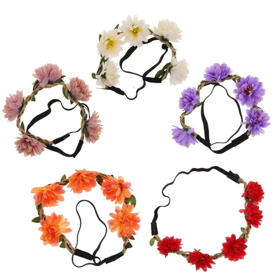 FOMIYES 5pcs Women Wreath Headdress Cloth Accessory For Weddings Mixed Color