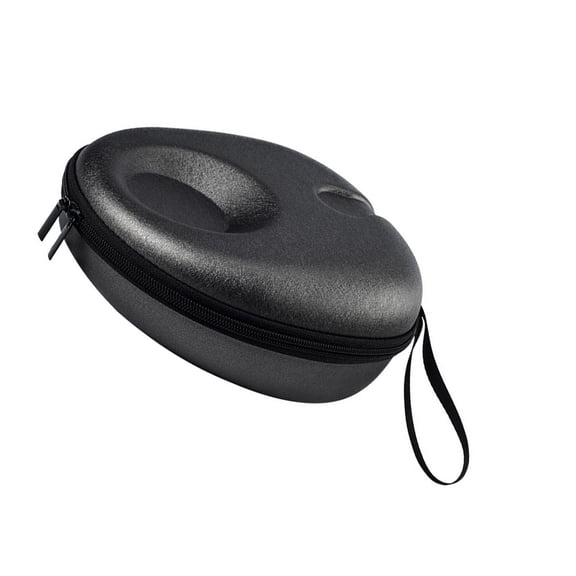 Raindrops Black Headset Storage Organizer Bag with Lanyard Carrying Case for Headphone