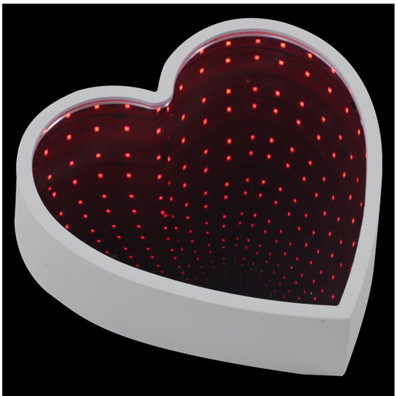 Raindrops Heart LED Light White Plastic Decorative Night Light for Couples 1Pcs