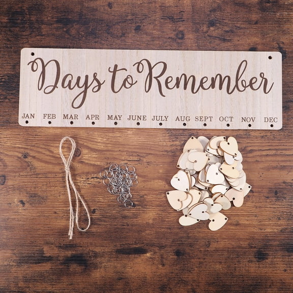 Raindrops Heart-shaped Plate Calendar Vintage Calendars Hanging Board