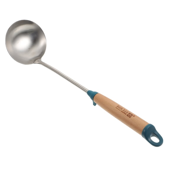 Raindrops Heat-resistant Soup Spoon Stainless Steel Long Handle Mixing Kitchen Silver