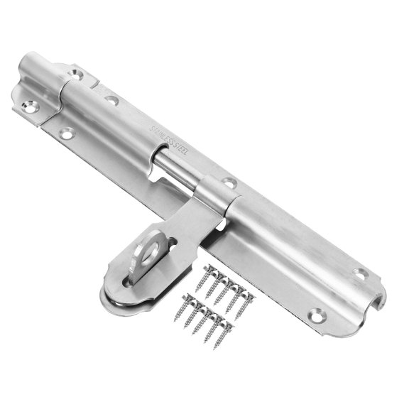 Raindrops Heavy Duty Door Bolt with Double Protection in Silver 1 Set
