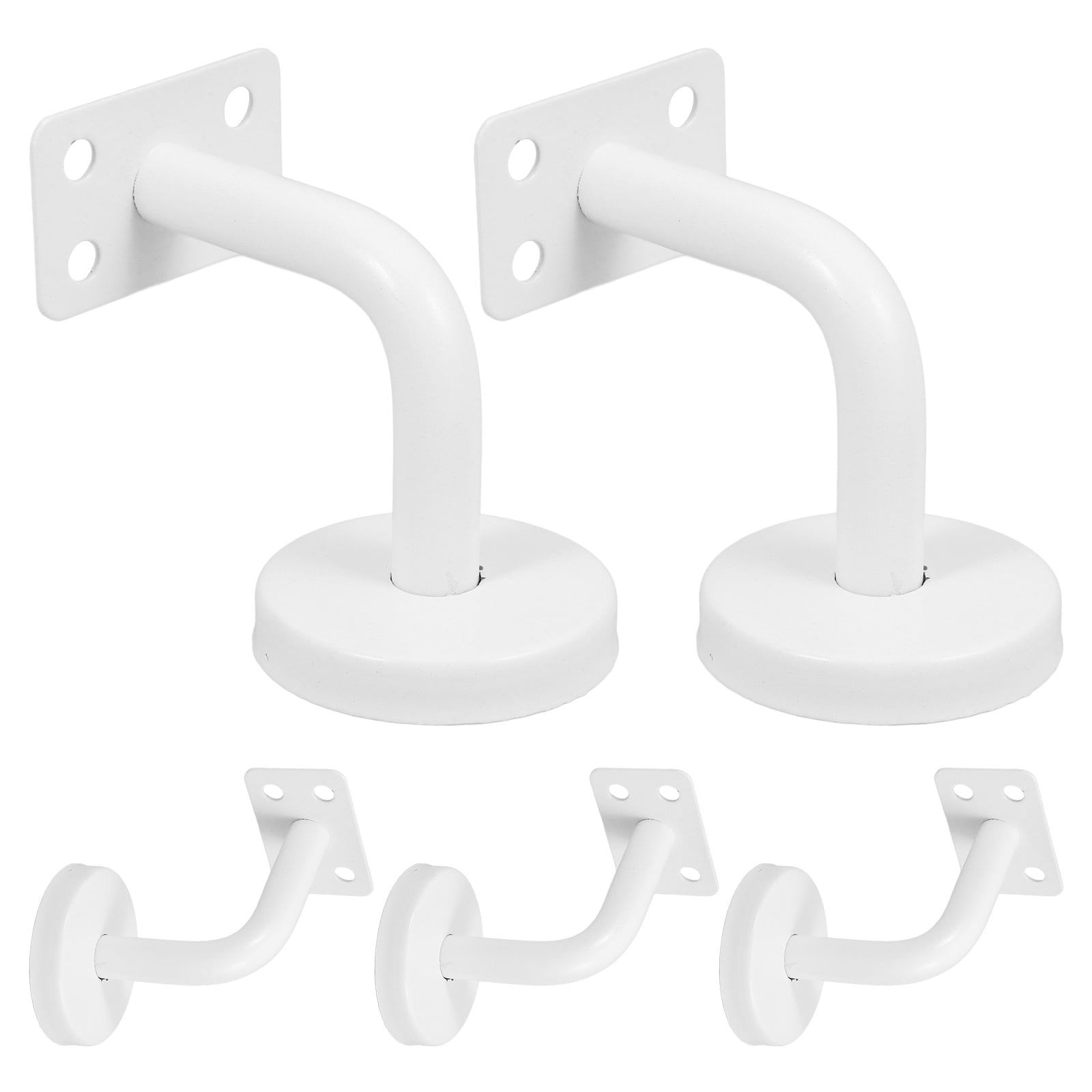 Straicease Thread Bracket White Stainless Steel Handrail Brackets for Staircase Durable Heavy ...
