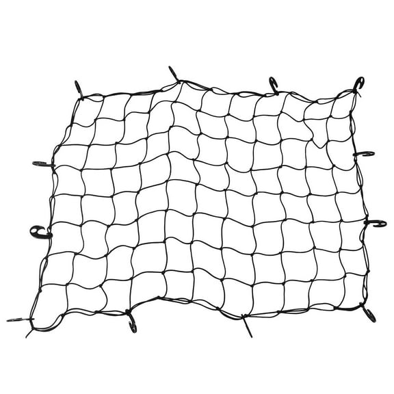 Raindrops Heavy Duty Stretchable Latex Bungee Cargo Net 120*90cm Car Roof Netting with 12pcs Plastic Hooks
