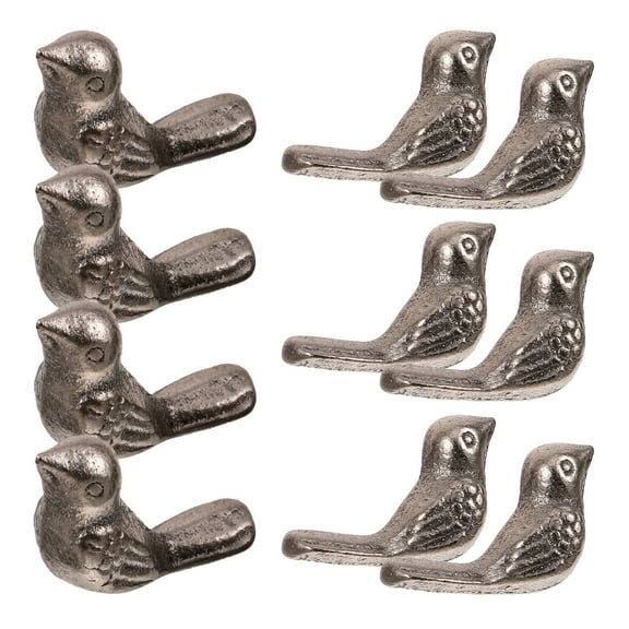 Raindrops Hemoton 10pcs Small Bird Figurine Cast Iron Decoration for Table and Garden Statue Iron Art Animal Model