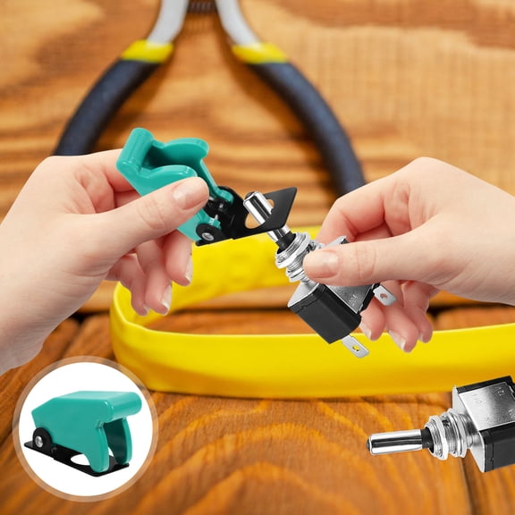 Raindrops Hemoton 2pcs Switch Cover Toggle Switch Plate Guards Plastic Flipping Safety Caps