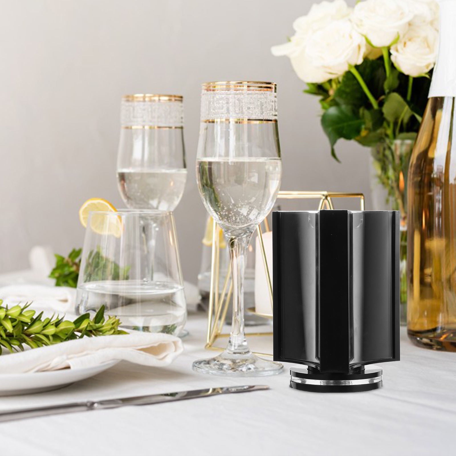 Raindrops Hemoton 3 sided Rotating Menu Holder for Tabletop Restaurant ...