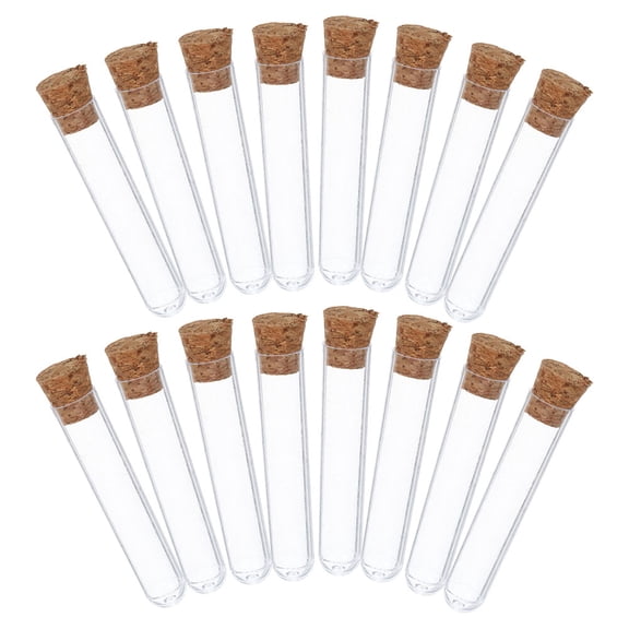 Raindrops Durable Plastic Test Tubes 40Pcs with Corks for Lab and Crafts