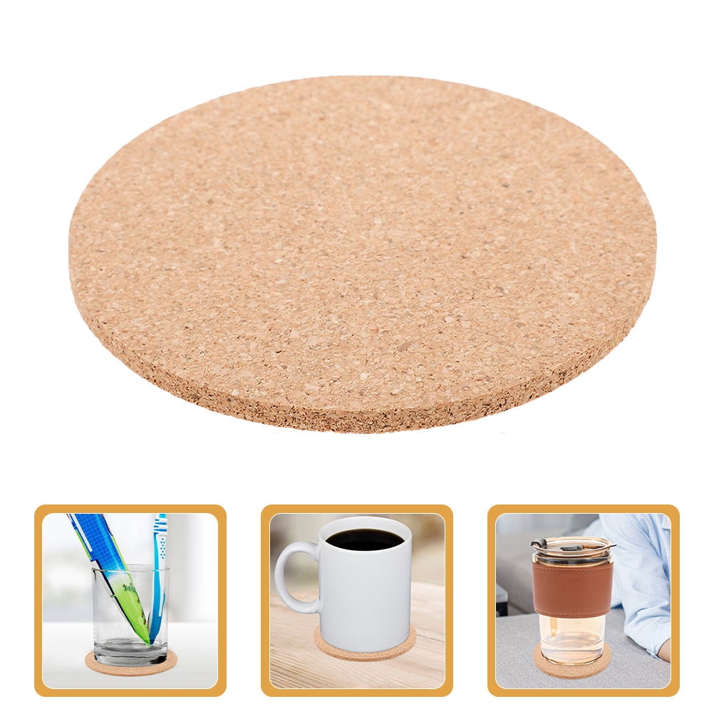 Raindrops Hemoton 40pcs Round Cork Coasters for Drinks Coffee Mugs and ...