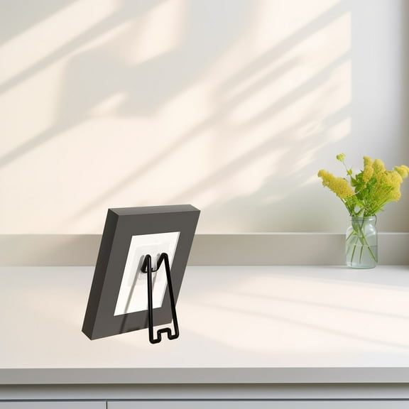 Raindrops Hemoton Black Picture Frame Stand with Easel Bracket for Desktop Display Made of Carbon Steel Sturdy and Reliable