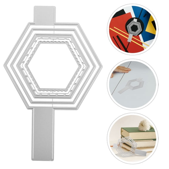Raindrops Hexagon Shape Cutting Die in Carbon Steel for Precise Card Making, Scrapbooking, and Craft Projects