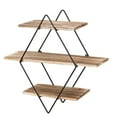 thumbnail image 1 of Raindrops Hexagon Shelves Three Tier Shelf Hanging Bookshelf, 1 of 8