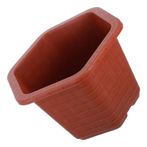 Raindrops Hexagonal Large Plastic Bonsai Pot Planter Container for Plants Flowers Trees Garden Yard Home Office Balcony