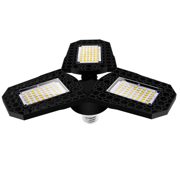 Raindrops High Bay Lights Ceiling Celing Three-leaf Folding Garage Lamp Bright