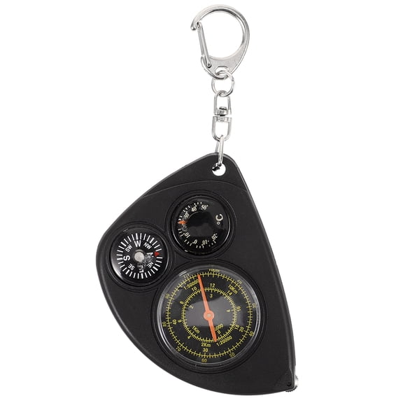 Raindrops  Hiking Compass Wear-resistant Survival Portable Travel Black