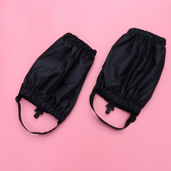 Raindrops Hiking Foot Covers Outdoor Ankle Gaiters Climbing Windproof Black