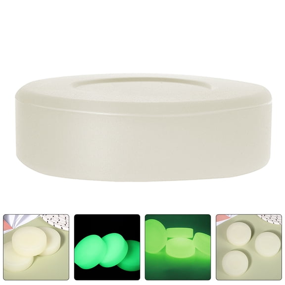 Raindrops Hockey Pucks Bulk 5Pcs Ice Hockey White PVC Rubber 2.8x2.8x0.9In For Youth Players