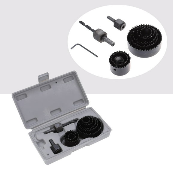Raindrops Hole Drill Tool Set Made of Carbon Steel for Making Holes on Plank Plywood Plasterboard PVC 11 in 1