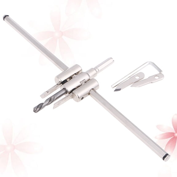 Raindrops Efficient Wood Drilling Tool Circle Drill Bit Alloy Smooth Cutting 1Pcs Silver