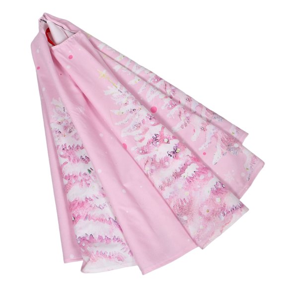 Raindrops Holiday Plush Tree Skirt Soft Snowflake Mat for Seasonal Tree Decor