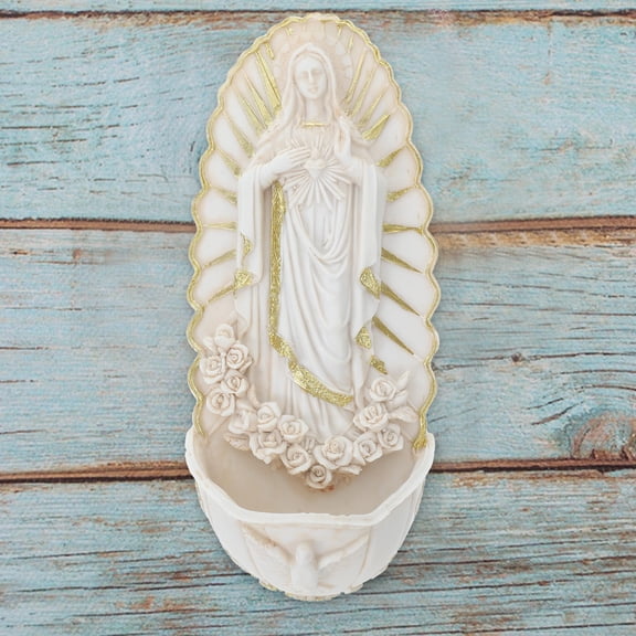 Raindrops Holy Pool Pendant Wall Church Water Font Hanging Decoration White