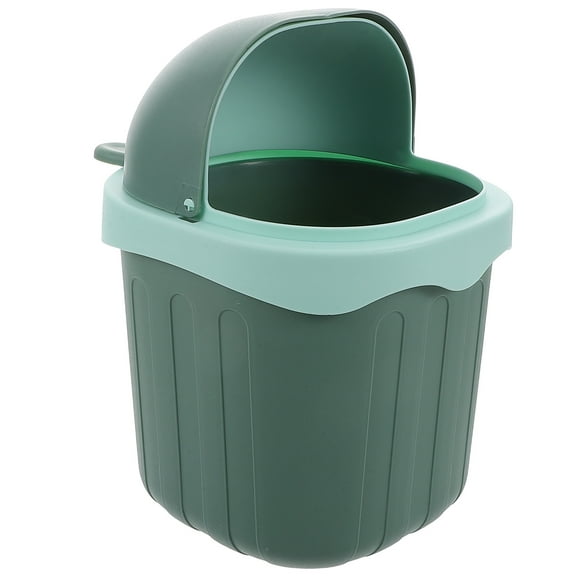 FOMIYES Portable Multi-Functional Desktop Trash Bin with Lid for Car, Office, Kitchen - Compact Garbage Container for RV and Home