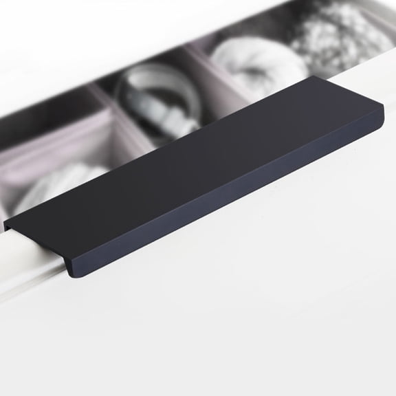 Raindrops Home Decor 4Pcs Black Metal Rectangular Cabinet Pull Handles 7.9x1.1x0.7in