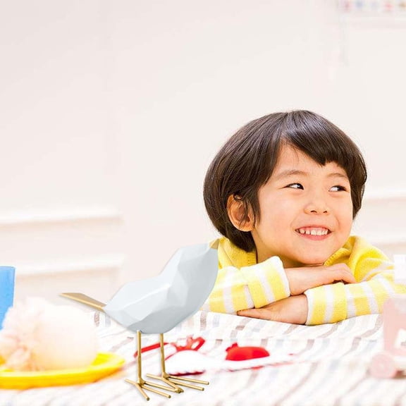 Raindrops Home Decoration Statues Desktop Bird Sculpture Ornaments Golden