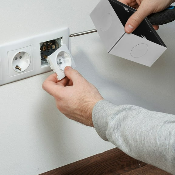 FOMIYES Wall Mounted Outlet Box Stainless Steel 86 Type with Smooth Edges for Safety